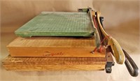 3 Vtg. OFFICE, INDUSTRIAL PAPER CUTTERS - NO SHIP