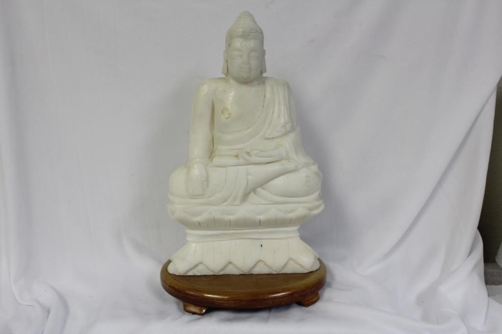 A Chinese Solid Marble Statue