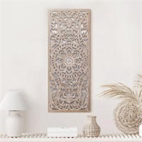 Boho Wall Art - Large Carved Wood Panels