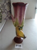Vase w/ Bird  Black Japan