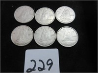 6 SILVER DIMES 1940 TO 1962