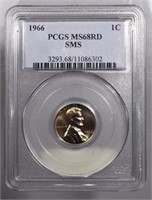 1966-P Lincoln Cent PCGS MS68RD SMS