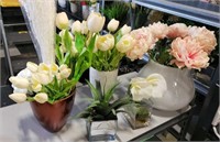 5 Asstd Faux Flower Arrangements in Pots/Vases