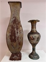 2 VTG copper vases