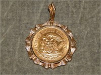 Mexico 1959 20 Peso GOLD Coin in 14K Bezel