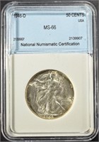 1946-D WALKING LIBERTY HALF NNC SUPERB GEM BU