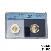 1916 McKinley Rare Gold Dollar INS MS64