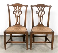 Pair, American 18th/19th C. Chippendale Chairs