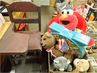 Let's Pretend Batt. Operated Elmo Toy, Doll Chair,