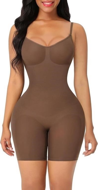 (Size: S - brown) FeelinGirl Shapewear Bodysuit