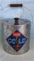 Coca Cola Galvanized Metal Ice Bucket