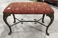 French Style Metal Vanity Bench