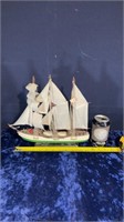 12in wooden ship. Good condition