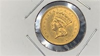 Gold: 1862 $1 Type III Gold Coin, Higher Grade