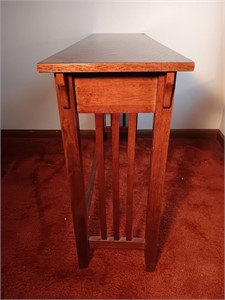 35" x 13" x 29" Mission Style Hall Table W/Drawer.