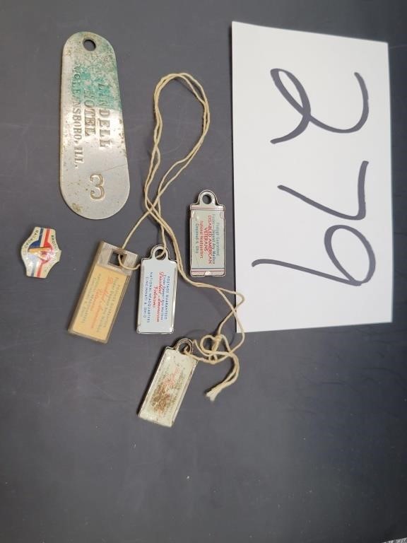 Lindell Hotel Vintage Key from McLeansboro, Plates