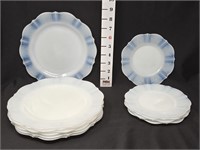 American Sweetheart Monax Plates (7) Dinner & (5)