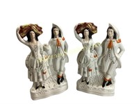 Pair Staffordshire Figural Couples