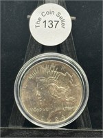 1924 Peace Dollar No Mint Mark UNC