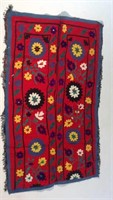 EMBROIDERED SILK SUZANI WALL HANGING