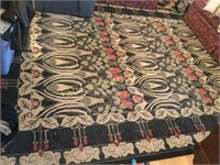 large 9' x 12' area rug good condition, unique