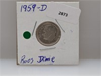 1959-D 90% Silv Roos Dime
