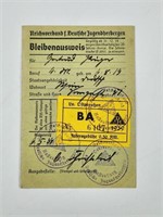 1939 MEMBERSHIP ID PAMPLET WITH STAMP