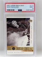 2001 UD Golf 1973 Open Jack Nicklaus 117 PSA 9