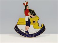 1977 Lions Club LARGE Pin Enamel