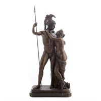 Classical style bronze Mars and Venus