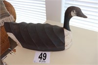 Vintage Wood & Canvas Goose Decoy(R1)