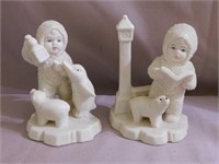 Six Dept. 56 Snowbabies figurines, tallest is 4"