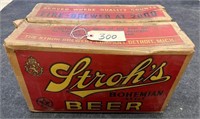 Stroh's Carboard Beer Box full of Bottles