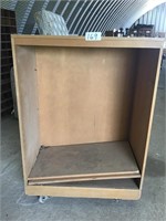 ROLL AROUND CABINET W SHELVES 4.5 ft tall