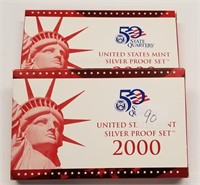 (2) 2000 Silver Proof Sets