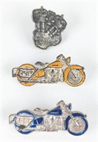 1960's Harley-Davidson Motorcycle & Engine Pins