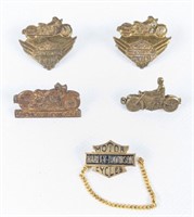 (4) 1950's Harley-Davidson Motorcycle Pins