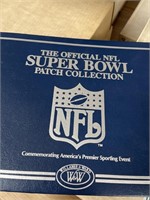 LOT OF 6 SUPER BOWL PATCHES IN BINDER