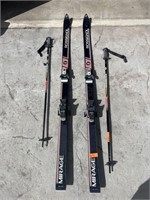 Rossignol mirage skis with Salomon bindings and