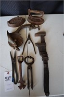 Antique Hand tools, Irons, Pliars, Wrench