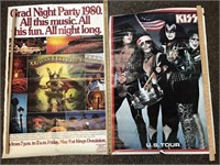 2 Posters (KISS & Graduation 1980)