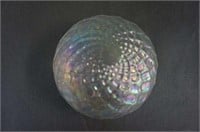 Iridescent Art Glass Domed Sphere / Paperweight
