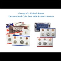 1996 & 1997 United States Mint Set With Dime in Or
