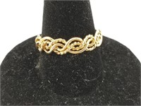 Gold tone braided ring size 9