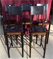 Five Painted Bistro Chairs