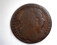 1692 1/2 Penny William III Mary II Great Britain