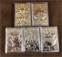 Pokémon gold plated cards