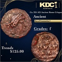 Ca. 325 AD Ancient Rome Crispus  Ancient Grades f