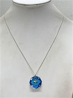 STERLING SILVER CHAIN W/ RELIGIOUS PENDANT