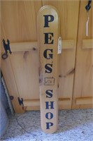 PEGS SHOP- WOOD SIGN